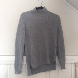 Gray mock neck sweater